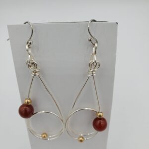 CIRCULAR ORBIT Handcrafted Agate Bead Pendant