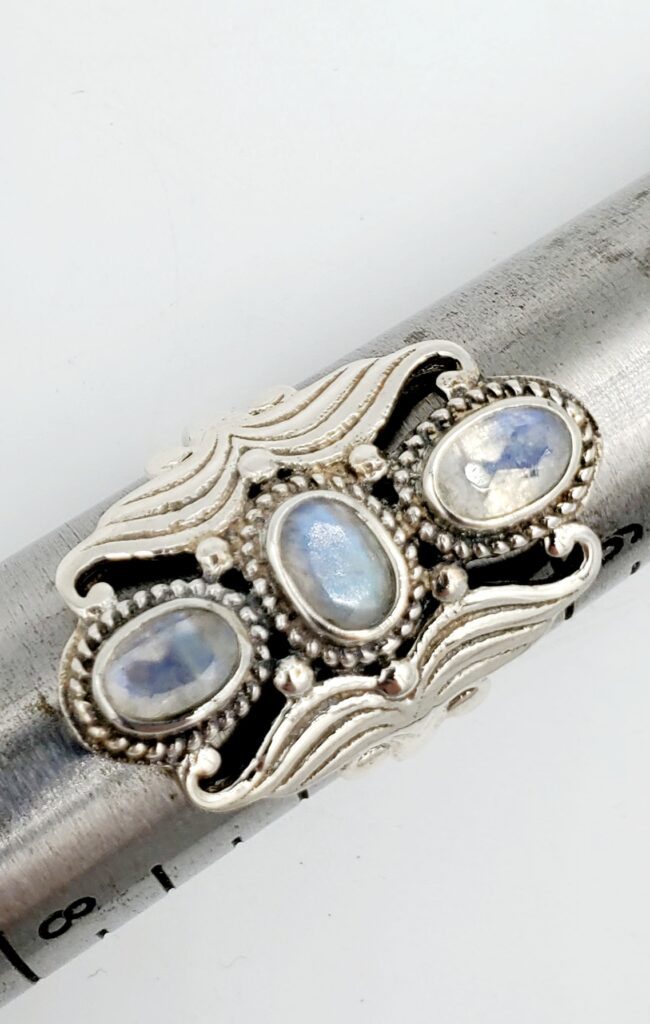 Rainbow Moonstone Ring